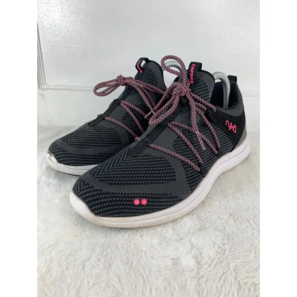 Ryka Women's Black & Pink Athletic Shoes Mesh Upper Size 8.5M